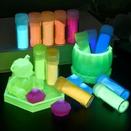 20g/garrafa pigmento de resina epóxi pó luminoso que brilha no escuro diy molde de resina epóxi jóias fazendo suprimentos pigmento luminoso corante - Image 4