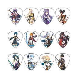 Pás de guitarra dos desenhos animados, Escolhas de guitarra acústica, Acessórios Musical Instrument, 0.46mm, 0.71mm, 1.0mm, Novo, 12Pcs Set - Image 1