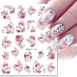 3d adesivos para nail art, adesivos com design de frutas, peônia, magnólia, flores, sliders adesivos, rosa, decoração para manicure, primavera - Image 1