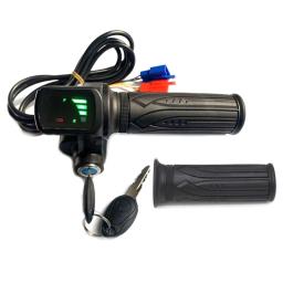 Acelerador de bicicleta elétrica 36v48v, acelerador para e-bike/scooter elétrico, acessório, guiador do acelerador com display led - Image 1