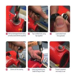 Kit de inserção de reparo de rosca métrica Helicoil Car Pro Coil Tool Kits, M5, M6, M8, M10, M12, M14, 15 peças, 20 peças, 30 peças - Image 2