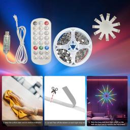 Fogos de artifício ao ar livre LED Strip Light, Neon RGB String Light, festão, guirlanda, DIY USB Fairy Lights, jardim, decoração de festa de Natal - Image 6