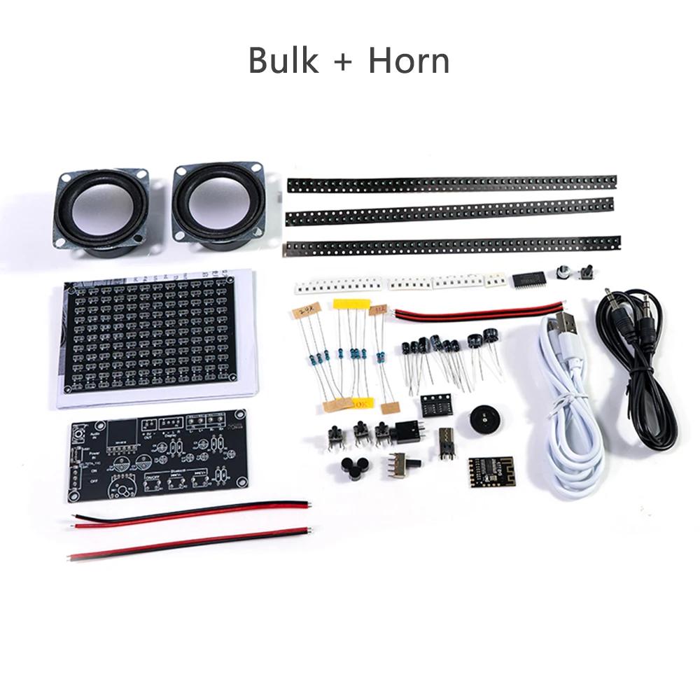 Kit de Áudio Bluetooth LED para Aprendizagem, Espectro do Projeto, USB, Amplificador Eletrônico, Alto-falante Estéreo Doméstico, Kit DIY para Inclinar-se - Image 1