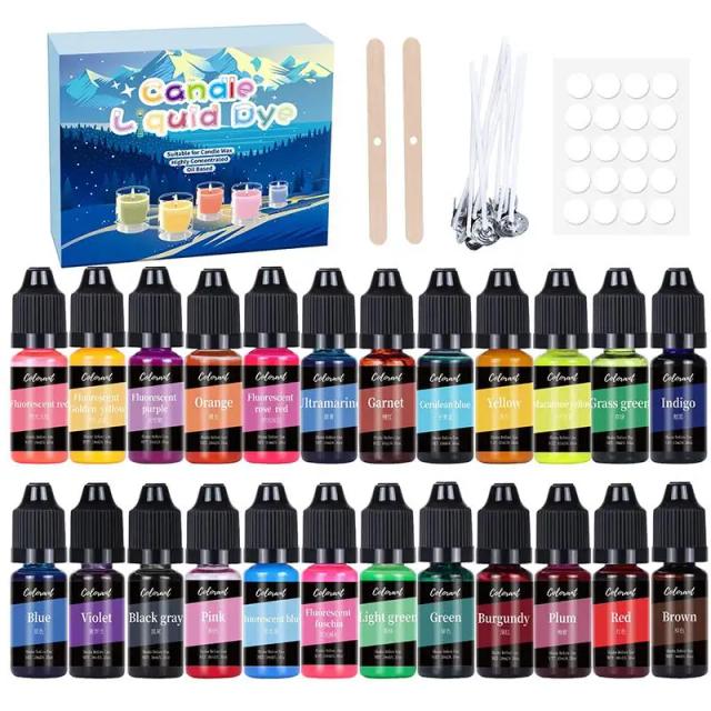 Conjunto de Tintas de Cera para DIY: Pigmentos para Sabão, Aromaterapia, Resina e Artesanato em Joias