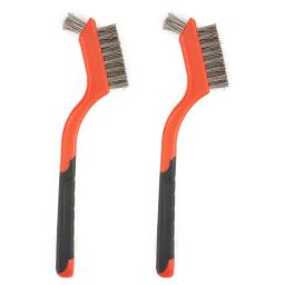 Escova de Arame para Removedor de Ferrugem, Latão, Nylon, Aço, Polimento, Metal, Burring, Ferramenta de Limpeza, 2PCs, 7in - Image 1