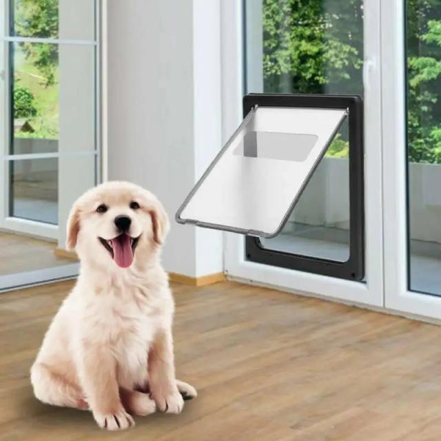 Porta de Plástico Flap ABS para Animais de Estimação com Fechadura - Segurança para Cães e Gatos