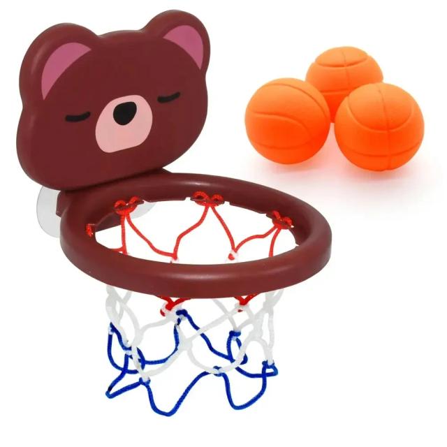 Diversão Aquática: Brinquedo de Basquete com Ventosa para Crianças no Banho - Inclui 3 Bolas para Brincar na Banheira ou Chuveiro