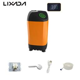 Bomba de chuveiro elétrica portátil para acampamento ao ar livre, chuveiro impermeável com display digital, caminhadas e mochila, viagem, IPX7 - Image 1