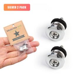 Cabeça chata Non-Slip Straplock Guitarra Elétrica, Metal, Baixo, Segurança, Pin End, Acessórios para Instrumentos Musicais - Image 6