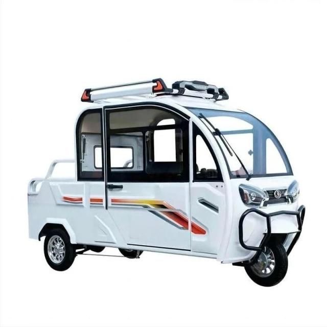 Triciclo Elétrico Fechado de Carga para 3 Passageiros 800W-1500W