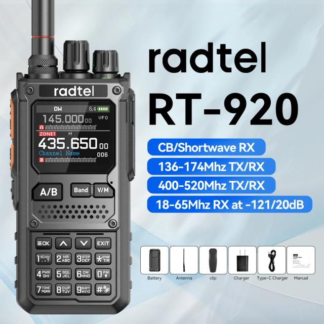 Radtel RT-920 Walkie Talkie 10W Longo Alcance
