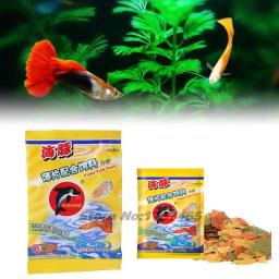 Flocos de alimentos para peixes tropicais, Aquário Samll, Pó De Algas De Camarão, Nutrição, Forragem Ornamental, Produtos Coloridos, 10g, 2 Sacos - Image 3