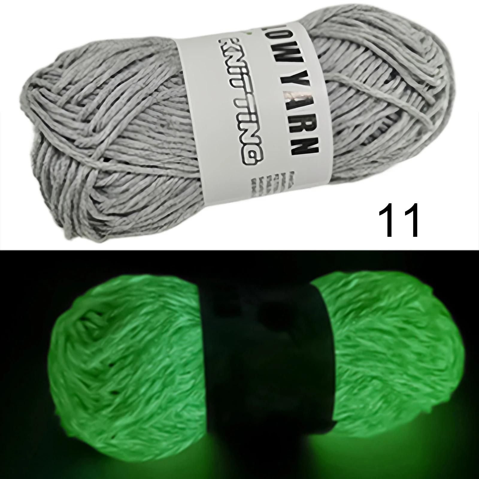 Fio de Poliéster Luminoso para Camisola e Chapéu de Tricô, Novel Funcional, Brilha no Escuro, Fio Brilhante, 2mm, 1Pc - Image 1