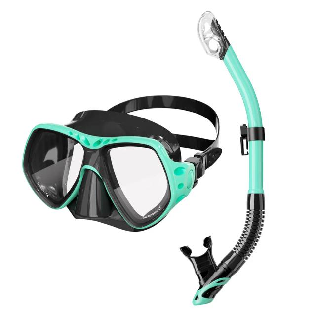 Máscara de Mergulho Profissional e Terno de Mergulho em Silicone com Óculos Anti-Nevoeiro – Kit Completo para Snorkel e Treinamento, Presente Ideal para Adultos