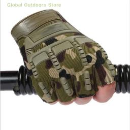 Luvas táticas militares de meio dedo, Esportes ao ar livre, Unisex, Halterofilismo, Pesca - Image 3