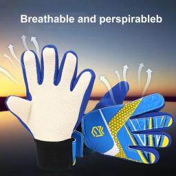 Luvas Goalkeeper para crianças e adultos, Luvas de futebol, respirável, resistente ao impacto, aderência premium, textura antiderrapante, luvas de futebol ideais - Image 3