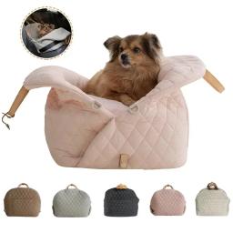 Portátil Pet sacola, Dog Bag, assento de carro, viagens ao ar livre, cama e arnês, lavável, Puppy sacola para Chihuahua, Yorkie, luxo - Image 2