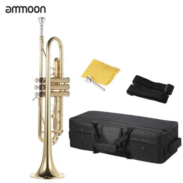 Trompete Ammoon Brass Bb: Instrumento Musical Requintado e Durável com Acessórios Incluídos