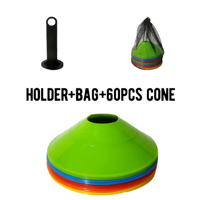 Set de Cones de Treinamento de Futebol para Crianças com 20, 40 ou 60 Peças - Exercícios de Agilidade e Acessórios Esportivos