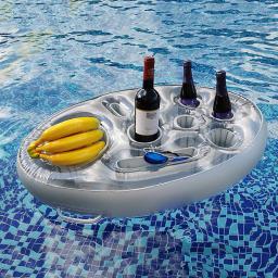 Bandeja flutuante inflável para bebida de cerveja, porta-copos para atividades aquáticas, pesca de água, balde, festa na piscina, verão - Image 1