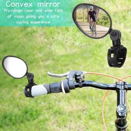 1pcs espelho retrovisor de bicicleta 360 °   Espelho convexo com guiador giratório ajustável, ângulo amplo seguro para bicicleta, ciclismo, esportes ao ar livre - Image 4