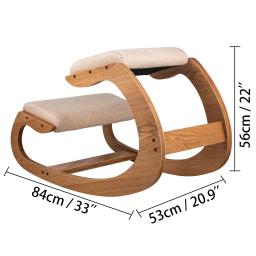 Ergonômico Balanço Postura Correção Fezes De Madeira, Cadeira De Ajoelhamento Para Escritório E Casa - Image 6