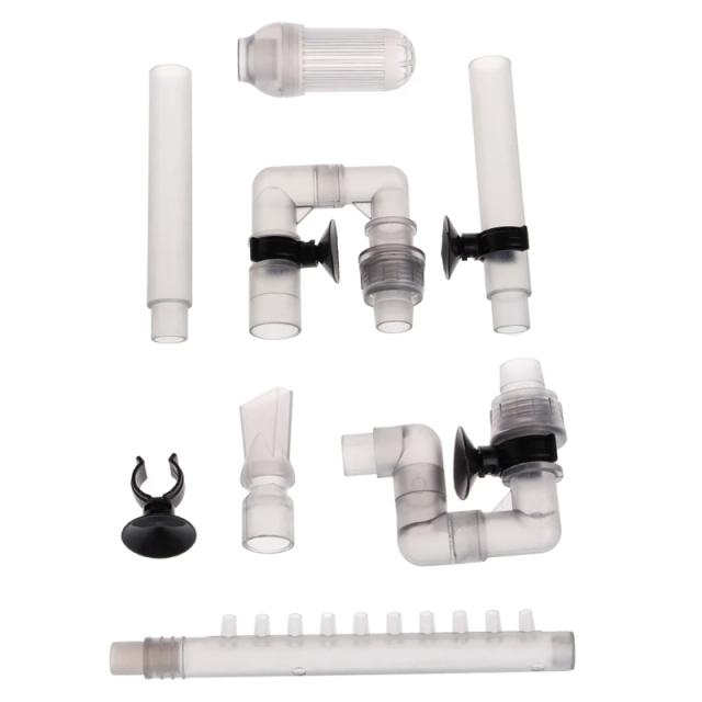 Conjunto de Acessórios para Filtro de Aquário com Tubos de 12mm - Vasilha Externa, Entrada e Saída para Tanques de Peixes