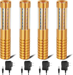 Champanhe Serviço Garrafa Sparklers, Topper Luz, Ouro ou Prata Frame de Metal, LED Strobe Baton, Discotecas, 4 pcs - Image 1