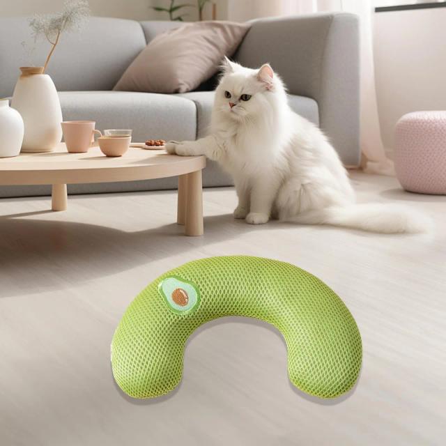 Almofada Confortável em Forma de U para Cães e Gatos - Suporte Ideal para Dormir e Relaxar
