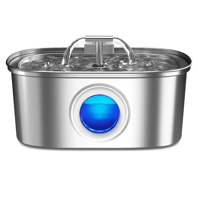 Dispensador Automático de Água para Gatos e Cães Newpet 3,2L em Aço Inoxidável com Filtro e Bomba Silenciosa