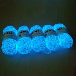Fio Luminoso de Algodão Puro, Lã de Tricô, Brilham no Escuro, Após Absorver, Corda de Algodão Luz Solar, 5Pcs - Image 2