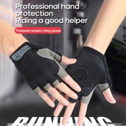 Anti-derrapante Luvas Fingerless Luvas Luvas Luvas Luvas Táticas Luvas de Ciclismo dos homens das mulheres Respiráveis Equipamento - Image 6