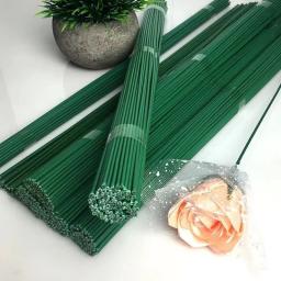 Varas artesanais da flor do fio, DIY Material Floral, Acessórios verdes, 30 cm, 40cm - Image 3