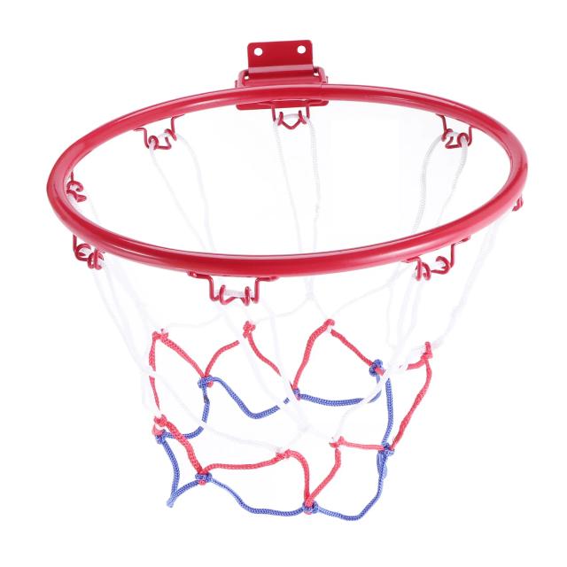 Aro de Metal para Basquete - Cesta de Parede 32cm para Uso Indoor e Ao Ar Livre com Parafusos Inclusos