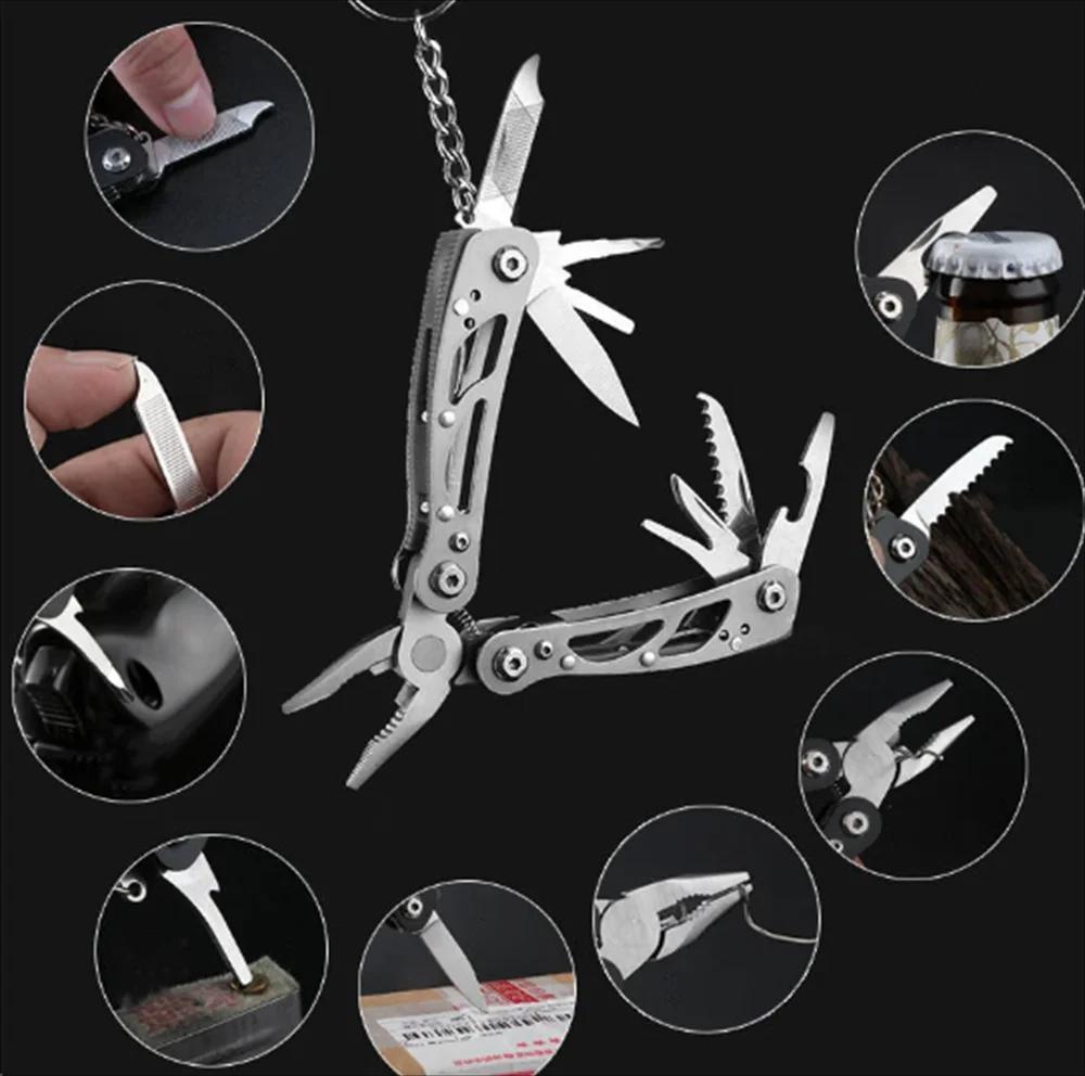 Portátil Multitool de Bolso para Sobrevivência ao Ar Livre, 420 Aço Inoxidável, Alicate, Faca, Chave de Fenda, Camping, Caça e Caminhadas - Image 1
