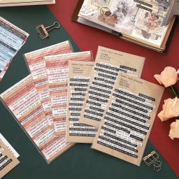 Vintage Simples Inglês Coleção Adesivos, DIY Jornal Scrapbooking Colagem Decoração, Telefone Artigos de papelaria, 406Pcs - Image 6