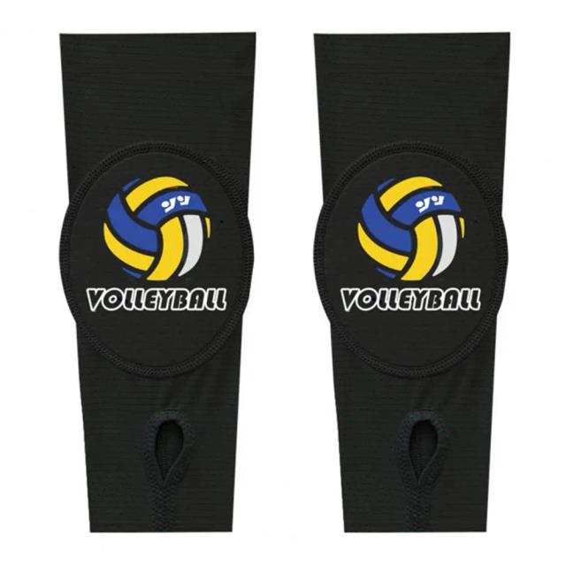 Mangas Elásticas de Voleibol para Homens e Mulheres com Proteção para Braços e Polegares - 1 Par de Protetores Esportivos