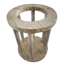 Suporte para alimentos de madeira para coelhos, suporte cilíndrico, alimentador de feno, suporte para pequenos animais, coelho, chinchila, cobaias, pequenos animais de estimação - Image 3