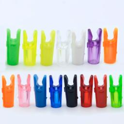 100 pçs seta pino nocks plástico tamanho s para 3.2/4.2/6.2mm eixo arco recurvo - Image 1