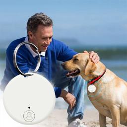 Round BT GPS Tracker para animais de estimação, posicionamento em tempo real, impermeável, anti-perdido - Image 4