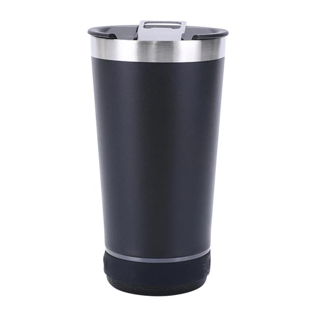 Garrafa de Água Inteligente e Isolada em Aço Inoxidável com Alto-falante Bluetooth Sem Fio e Função Café Gelado - 500ml