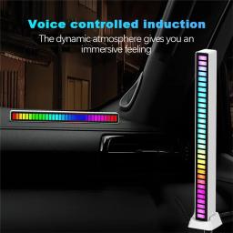 Música rgb controle de som luzes led app controle captador luz ritmo ambiente para o jogo tv do computador do carro luzes decora - Image 1
