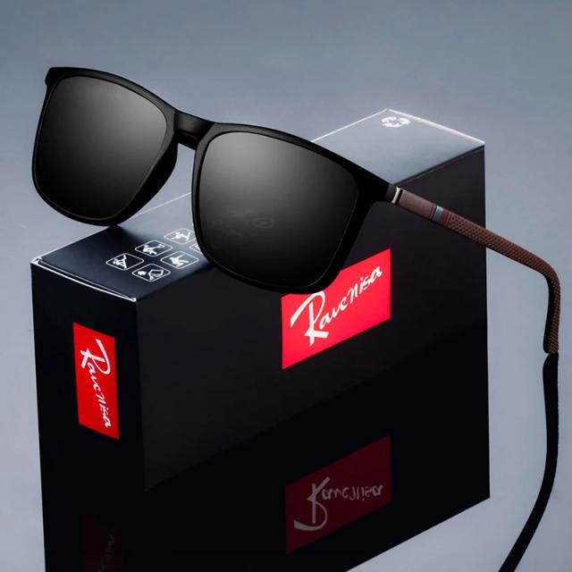 Óculos de Sol Quadrados Polarizados UV400 Masculino