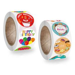 Etiquetas De Embalagem De Feliz Aniversário, Adesivo De Papel De Bolo Engraçado Para Presente De Aniversário, Decoração De Festa DIY, 500Pcs - Image 1