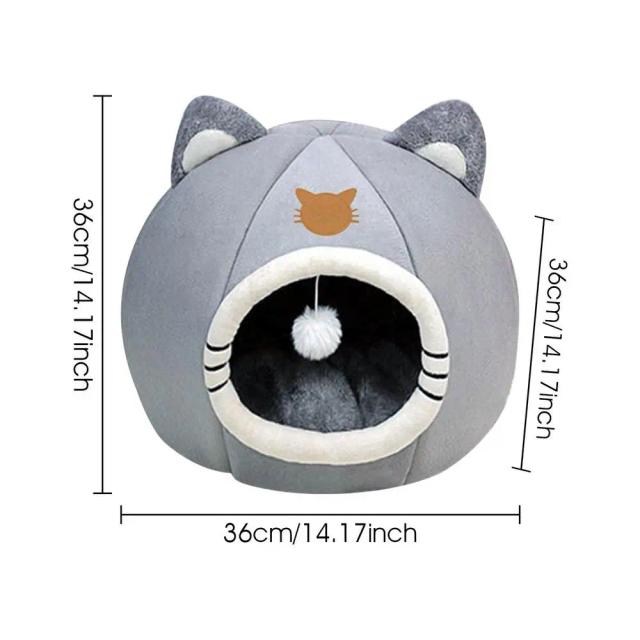 Cama 2 em 1 Calmante e Antiderrapante para Animais de Estimação: Sofá-Cama de Feltro Grande para Cães Pequenos, Gatos e Coelhos