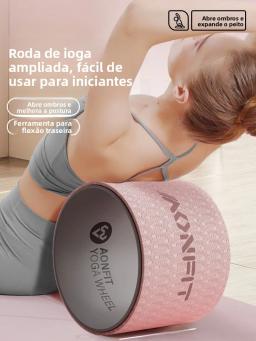 Roda de Yoga Larga para Flexão nas Costas, Equipamento de Pilates, Abertura de Ombros, Círculo de Exercício para Iantes e... - Image 4
