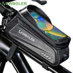 NEWBOLER-impermeável Touchscreen telefone caso suporte, 2L quadro, tubo frontal, ciclismo saco, acessórios de bicicleta, 7,2 polegadas - Image 1