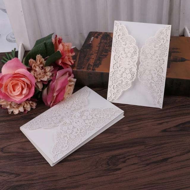 Convites de Casamento Personalizados com Selos e Envelopes - Kit com 10 Peças