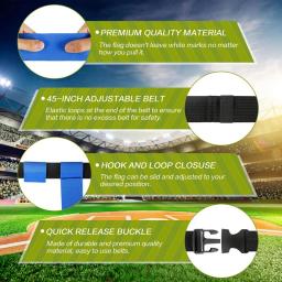Ajustável Flag Football Belt Set Kit, Treinamento Esportivo e Competição Cintos, 14 Jogadores - Image 2