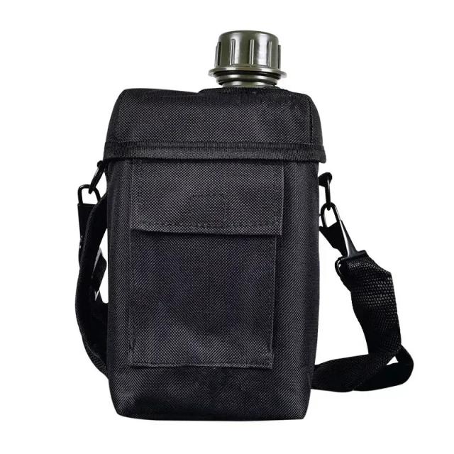 Garrafa de Água Tática de 2 L com Molle e Alça de Ombro para Camping e Aventura ao Ar Livre